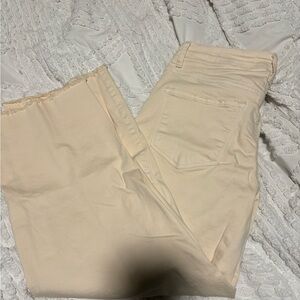 Flying Monkey Women's Ankle Jeans in Cream